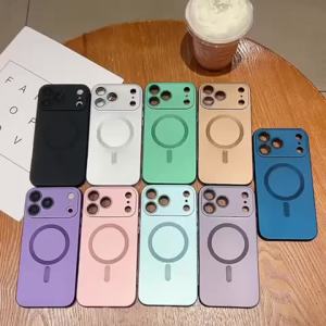 szhaiyu | Matte Magnetic for Magsafe Phone Case for IPhone 18 17 Pro Air 16 15 14 Plus 13 12 11 Pro Max Wireless Charge Lens Protect Cover