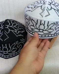 PECI KOPIAH BORDIR PAKISTAN MOTIF BATIK