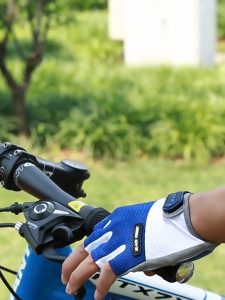 Mutuer Men Women Cycling Gloves Summer Breathable Anti-slip Shockproof Sports Bike Fingerless Gloves