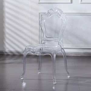 Transparent Acrylic Plastic Crystal Chair for Wedding Banquet Hall Outdoor Activities Hotel Function Room Modern Simple Style