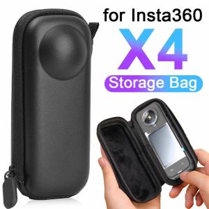 PU Storage Case for Insta360 X4 Anti-scratch Shock Absorption Storage Bag Portable Zipper Hard Shell Travel Protectors