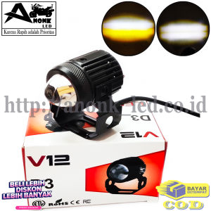Lampu Tembak Sorot Laser Mini D2 D3 Motor Mobil 20W V12(FREE SAKLAR)