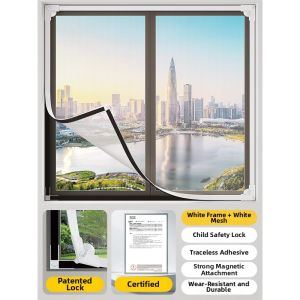 QIAOLESEN | Insect-Resistant Magnetic Invisible Customizable Screening Net