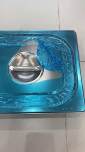Khay inox 304 đựng thức ăn Có Nắp Đậy Dài 32cm Rộng 26cm Sâu 6cm
