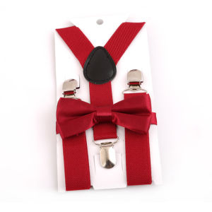 Bộ Cà Vạt Nơ Trẻ Em Màu Trơn - Dây Đeo Yếm Chữ Y Cài Kẹp Chất Liệu Thun Co Giãn Điều Chỉnh Được Dành Cho Bé Trai & Bé Gái