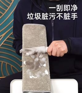 ม็อบดันฝุ่นไมโครไฟเบอร์ ผ้าถอดซักได้ ถูได้ทั่งเปียกและแห้ง หัวไม้หมุนได้ 360 ํ เก็บเส้นผม ไม้ม็อบทำความสะอาด