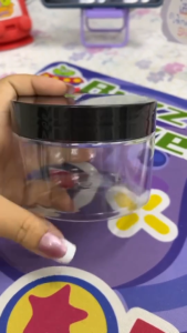 Palaphand กระปุก เนื้อใส พลาสติก สีดำ ได้ทั้งชุด 300 g.