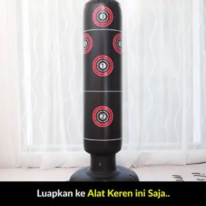COD TaffSPORT Vertical Punching Bag Tiang Samsak Tinju Inflatable 160 cm - DS0097 / samsak tinju berdiri latihan beladiri boxing mma muaythai di rumah portable murah pompa dewasa dan anak-anak awet kuat kokoh rekomended terbaik terlaris bagus tren viral