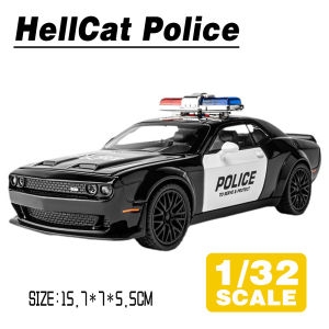 LEO 1:32 HellCat Police Car Metal Diecast Alloy Toy Car Model Trucks For Kids Toys Vehicles Hobbies Collection