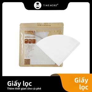 TIMEMORE 50 Chiếc Giấy Lọc Cà Phê Nhỏ Giọt Tay Hình Chữ V Thân Thiện Với Môi Trường Dùng Một Lần Cho Máy Pha Cà Phê Mỹ