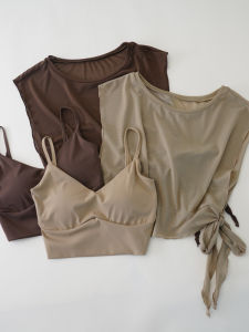 Womens Long Line Breathable Quick Dry Yoga Vest Comfortable Running Thin Shirt Two Piece Set Summer Fitness Pilates Sport