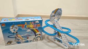 Mainan Track Tangga Berjalan Bebek / Penguin Memanjat Dengan Musik BerLampu Mainan Bayi Edukasi Anak