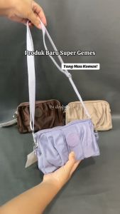 OMYGOOSE Grosiran TAS SELEMPANG WANITA / TAS NYLON / DOMPET KOSMETIK / POUCH / DOMPET SELEMPANG 3 RESLECTING / KP 21858