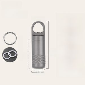 Portable Mini Bottle Pure Titanium Medicine Box Elderly Storage Organizer Pill Splitter Sealed Container Health Care Accessory
