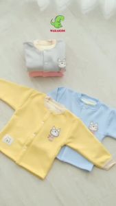 Jaket Bayi Fleece Atasan Sweater Kancing Cardigan Anak Import Tebal dan Lembut 4225