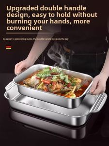 Household Induction Cooker & Gas Stove Compatible 316 Stainless Steel Deepened Pan