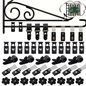 ที่หนีบเสาธงในสวนแบบตั้งได้1ชิ้น/10x ตะขอผู้ถือธงปากเป็ดผู้ถือธงสวนกันลมสำหรับหัวแปลงสายไฟสนามหญ้ากลางแจ้ง