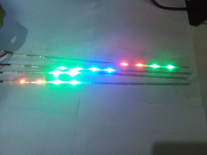 Lampu LED slim panjang 34 cm nyala RGB