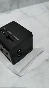 icantiq - 1 PC Travel Adapter Universal WITH USB / NON USB 4 in 1 EU UK USA Plug with 2.1A USB Port Colokan Listrik Universal Travel Adapter Travel Adaptor Mancanegara / Colokan Universal / Adaptor Multifungsi
