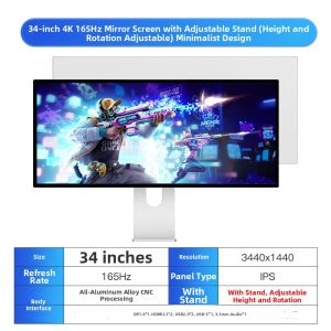 KUYCON | Ultra-Wide 165Hz Near-4K Gaming Monitor 34 Inch