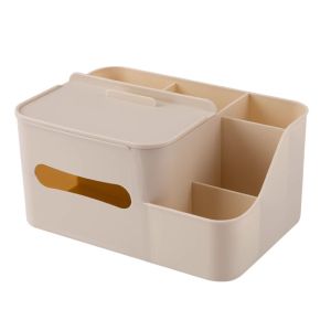 Luxurious Creative Tissue Box Holder for Living Room Coffee Table Multi-Function Remote Control Storage Box Home Use Plastic