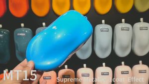 2K Paint  AIKKA MT15 Sky Blue SUPREME PEARLIZED METALLIC Car Motor Paint DIY Aerosol Spray Bottle Cat Bancuh Kereta