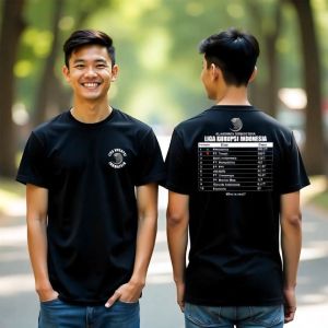 MiddleNight T-shirt Kaos LIGA KORUPSI INDONESIA bahan 24s baju pria wanita
