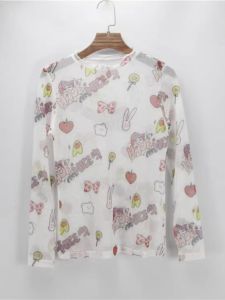 Áo Sơ Mi Chống Nắng Thoải Mái Một Mảnh Mùa Thu Mới Của Care Series Hợp Tác Cắt Nhãn C2CDB2101 Áo Sơ Mi Ren Phong Cách Ngọt Ngào