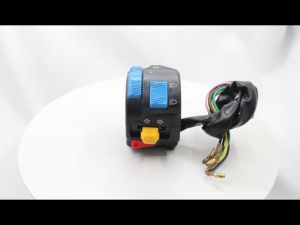 Universal motorcycle left handle switch with overtaking light and headlight switch