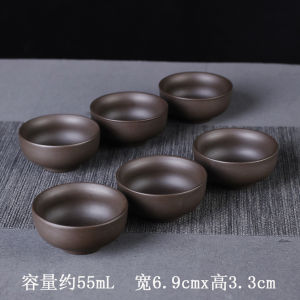 Purple Clay Tea Cups Set of 10 Ceramic Chinese Style Tea Tools Guest Serving Cup Creative Home Office Use Handmade Non