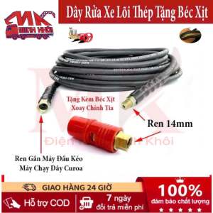 ( Tặng Kèm Béc Xịt ) 10m15m20m Ống Dây Rửa Xe Cao Cấp Lõi Thép Taiwan Ren Trong 13mm