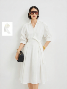 Vero Moda | Fall New Arrival With Belt Lined Puff Sleeve Dress Women