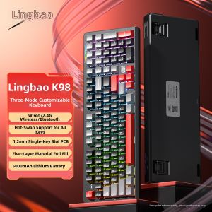 Lingbao | Wireless Bluetooth Triple Mode Hot-Swappable Gasket Keyboard Mouse Set