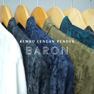 Katsae - Kemeja Koko Pria Dewasa BARRON lengan pendek EMBOS Warna TOSCA