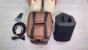 Simpel รุ่น S1 กระเป๋าลำโพง Bose S1Pro Plus วัสดุหนังพีวีซี สีน้ำตาล ขนาด 24x28x33 ซม.