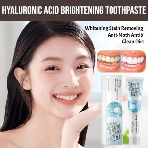 [Whitening With One Brush] Hyaluronic Acid Brightening Toothpaste Ultra Whitening Toothpaste Remove Plaque Oral Odor Fresh Breath Tooth Care Clean Dirt