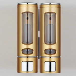 Shampoo And Conditioner Dispenser 400ML Wall-Mounted Shower Shampoo Dispenser No Drill Body Wash Soap Shower Bathroom Hotel