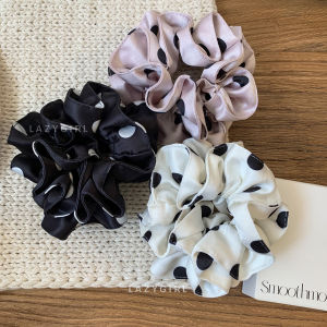 Korean Style Satin Edge Satin Hair Ties Polka Dot Color Series Basic Versatile Hair Accessories for Bloggers Daily Use