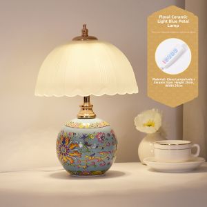YOULIMEIJIA | Retro High-end Bedside Lamp with Ceramic Style