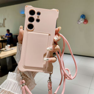 szhaiyu | Wallet Crossbody Card Holder Case for Samsung Galaxy S26 S22 Ultra S25 S24 Plus S23 FE A17 A36 A26 A16 A55 A35 Silicone Cover