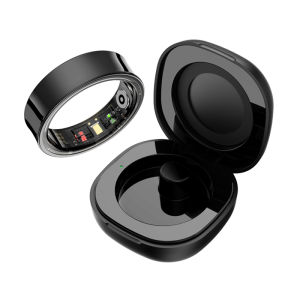 R09 Smart Ring Men Women with Charging CaseHeart Rate Blood OxygenSkin Temperature Monitor5ATM Waterproof For Android iOS