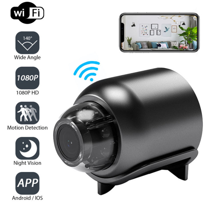 Super Small WiFi Mini Camera 1080P Full HD Wide Angle Lens Night Vision  Motion Detection Portable Video Recorder Home Security Camera 128G Memory  Card
