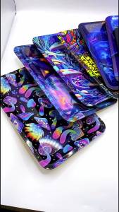 3pcs 118mm King Size Waterproof Airtight Tubes Smell Proof Storage Seal Container with 18X12.5cm Metal Rolling Tray