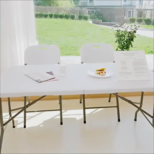 Meja Lipat 6FT Foldable Banquet Table folding table Outdoor Camping Table Catering Meeting Plastic Tabletop