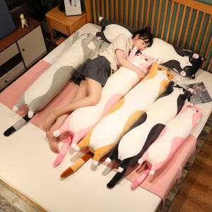 50/70/90/110/130cm Long Cat Toys Animal Plushie Fluffy Doll Mini Bear Cute Cat Plush Toys For Kids Girl Mainan Anak Patung儿童长条猫咪公仔