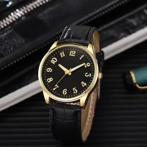 Đồng hồ nam thạch anh mới 2025 Thắt lưng kinh doanh Cảm nhận đồng hồ hợp kim Đồng hồ sáng Thụy Sĩ Ánh sáng sang trọng