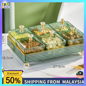 Acrylic Light Luxury Elegant Fruit Plate Household Snack Placement Divided Serving Tray Candy Tray With Cover Nordic style candy box dried fruit box