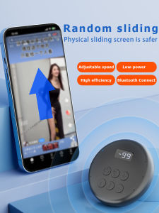 Wireless Multi-Phone Auto screen Slider Scroller with LED Display - 99 level Adjustable Speed iOS/Android Compatible Hands-Free Batch Control for Studios (Max Support 6 Phones)