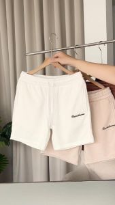 Quần đùi thun nam có túi BAMI HOME quần short SIGNATURE vài nỉ chân cua co giãn QN26