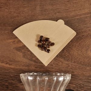 Cone Coffee Paper Filters 100 Count 1-4 Cups Unbleached Natural Brown V02 Disposable Coffee Filter Paper